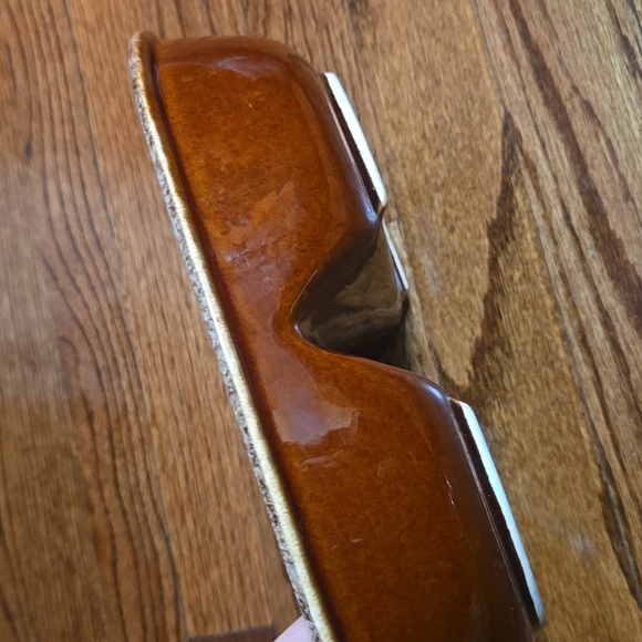 Vintage H.P. Hall Brown Glazed Divided Ovenproof Casserole Serving Dish - Picture 4 of 12